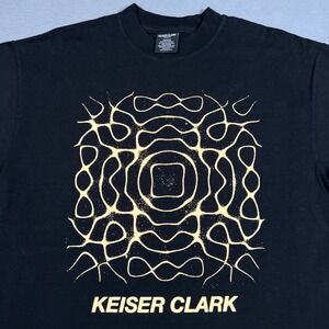 Keiser Clark T-Shirt Mens‎ Size M Black Cymatic Sound Waves Graphic Print